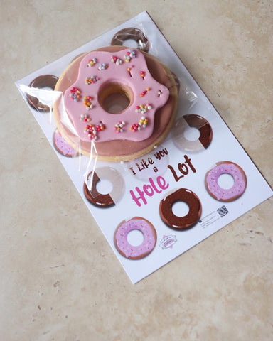 Donut cookie card- I like you a hole lot !